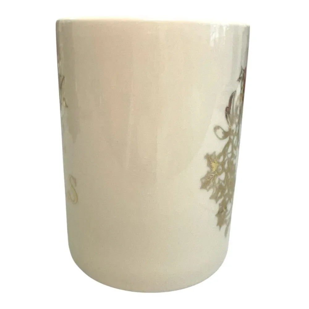 NWOB Lenox Golden Holidays Wreath Mug Christmas‎ Festive Holiday 12 Oz #863660
